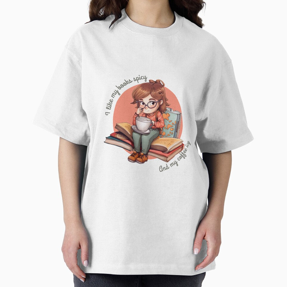 I like my books spicy and my coffee icy sticker by DigitalNikStore T-Shirts, Hoodie, Sweatshirt | BlankRebels.com (Image 2)