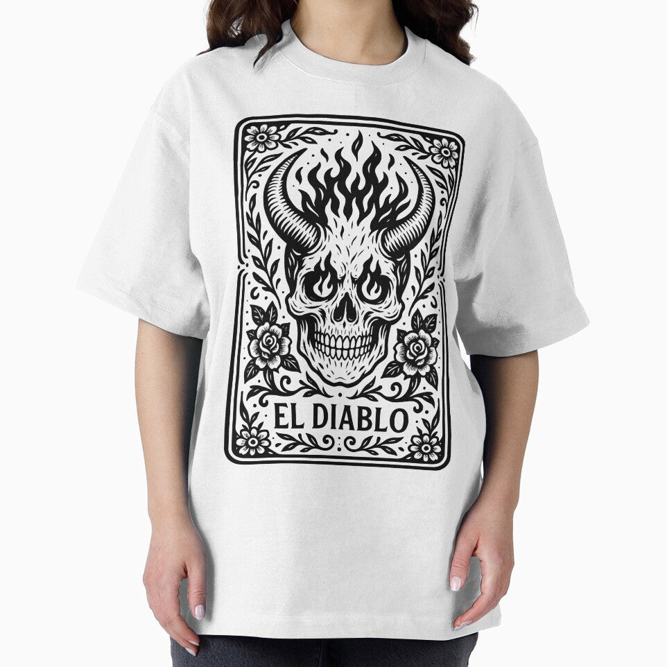 The Devil Tarot Card Print – Ornamental Black and White Art by  Ojo de Lilith T-Shirts, Hoodie, Sweatshirt (Image 2)