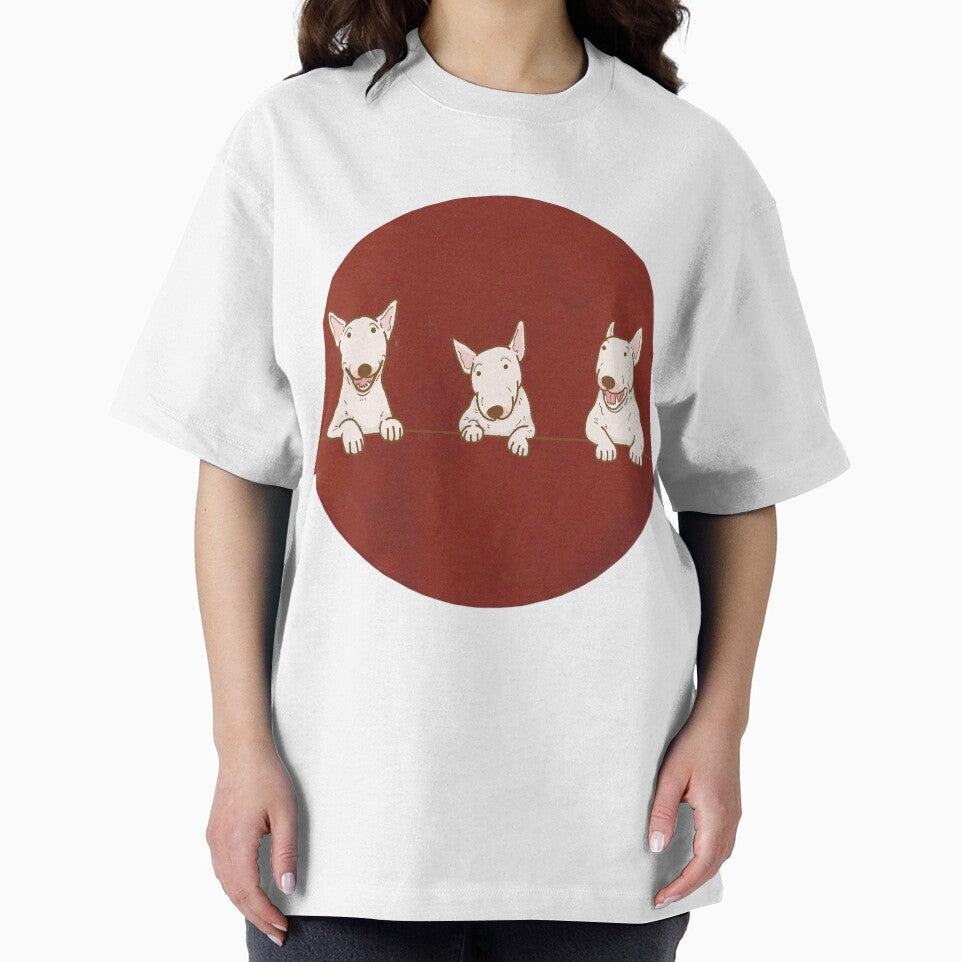 Three Bull Terriers (Large Print) by Myloveforpets T-Shirts, Hoodie, Sweatshirt | BlankRebels.com (Image 2)