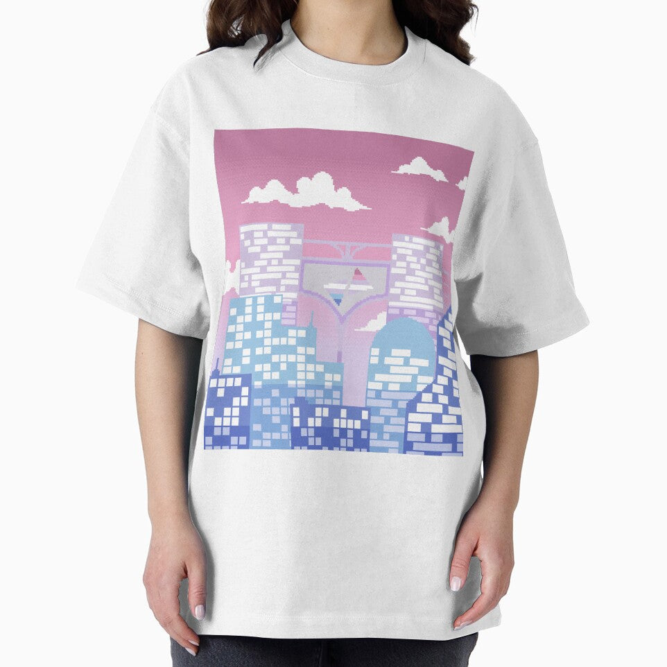 Pixel Bigender Pride City T-Shirts, Hoodie, Sweatshirt