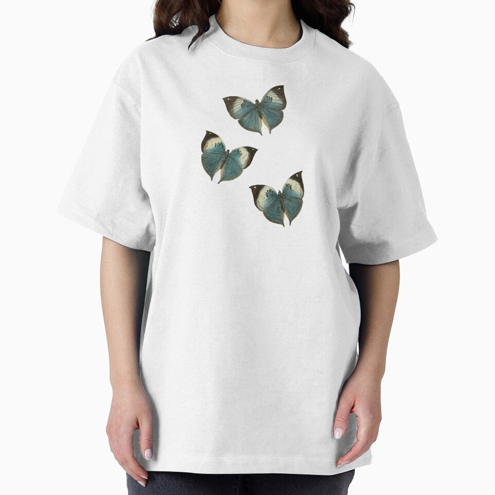 Blue Butterflies Vintage Illustration by bookishneighbor T-Shirts, Hoodie, Sweatshirt | BlankRebels.com (Image 2)