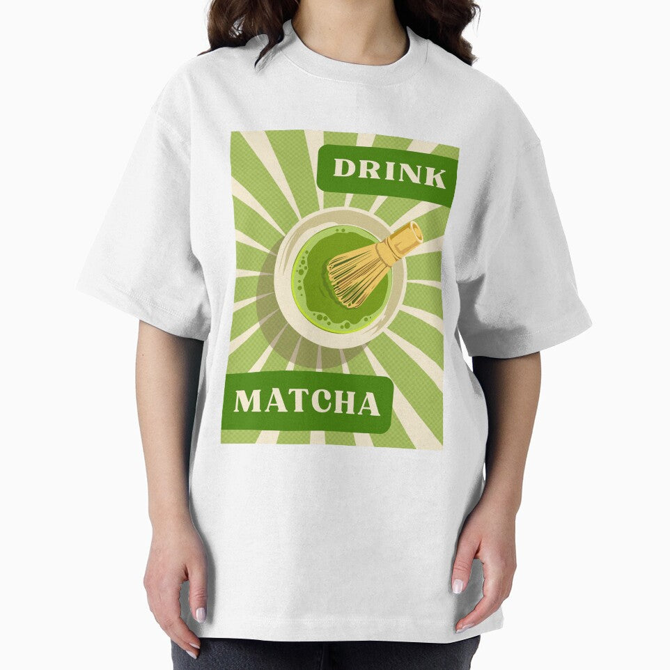 Drink Matcha Vintage Poster by InkDrinkerPrints T-Shirts, Hoodie, Sweatshirt | BlankRebels.com (Image 2)