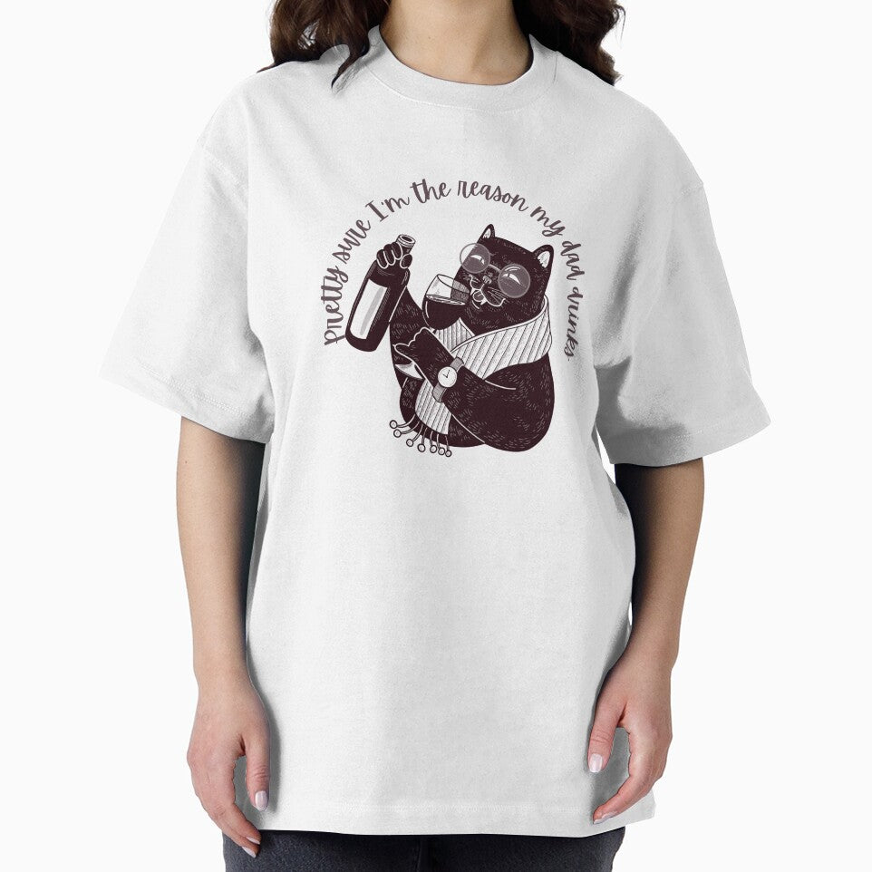I'm the Reason My Dad Drinks - Cat Wine - Relative Humor - Family Funny by AncestralEchoes
