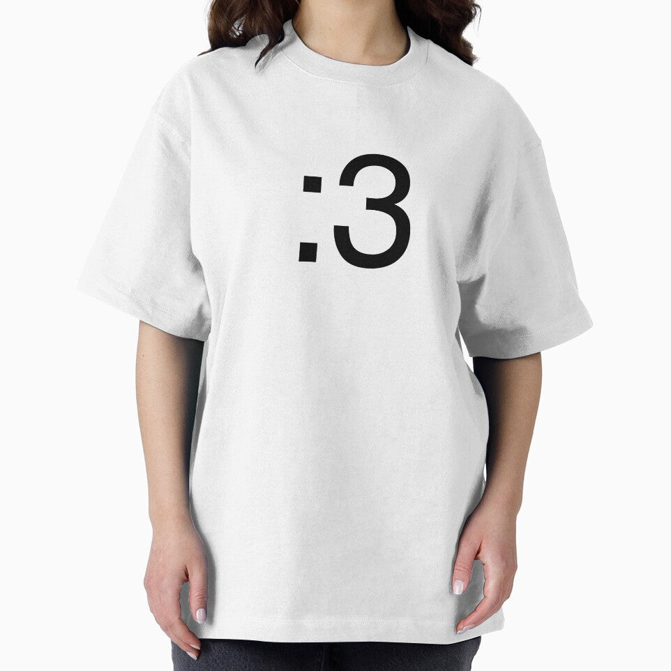 Cute Horizontal Black :3 by Daikon T-Shirts, Hoodie, Sweatshirt | BlankRebels.com (Image 2)