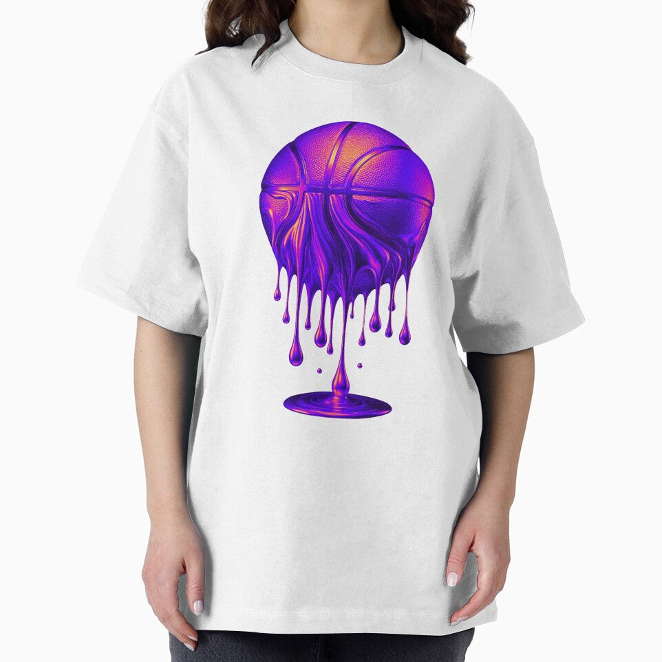 Purple Gold Basketball Drip Cool Basketball Funny Ball by FunToTheFullest T-Shirts, Hoodie, Sweatshirt (Image 2)