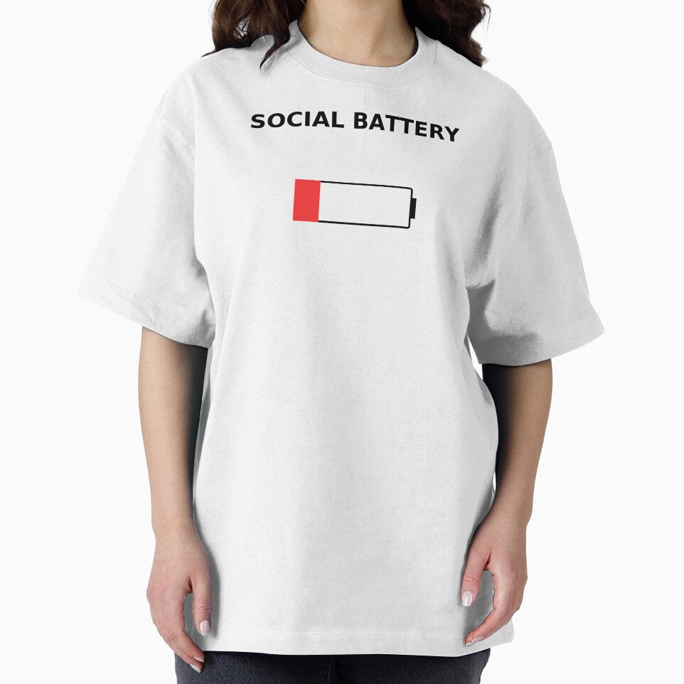 Social Battery Low Energy Funny Design by DailyVibeShop T-Shirts, Hoodie, Sweatshirt | BlankRebels.com (Image 2)