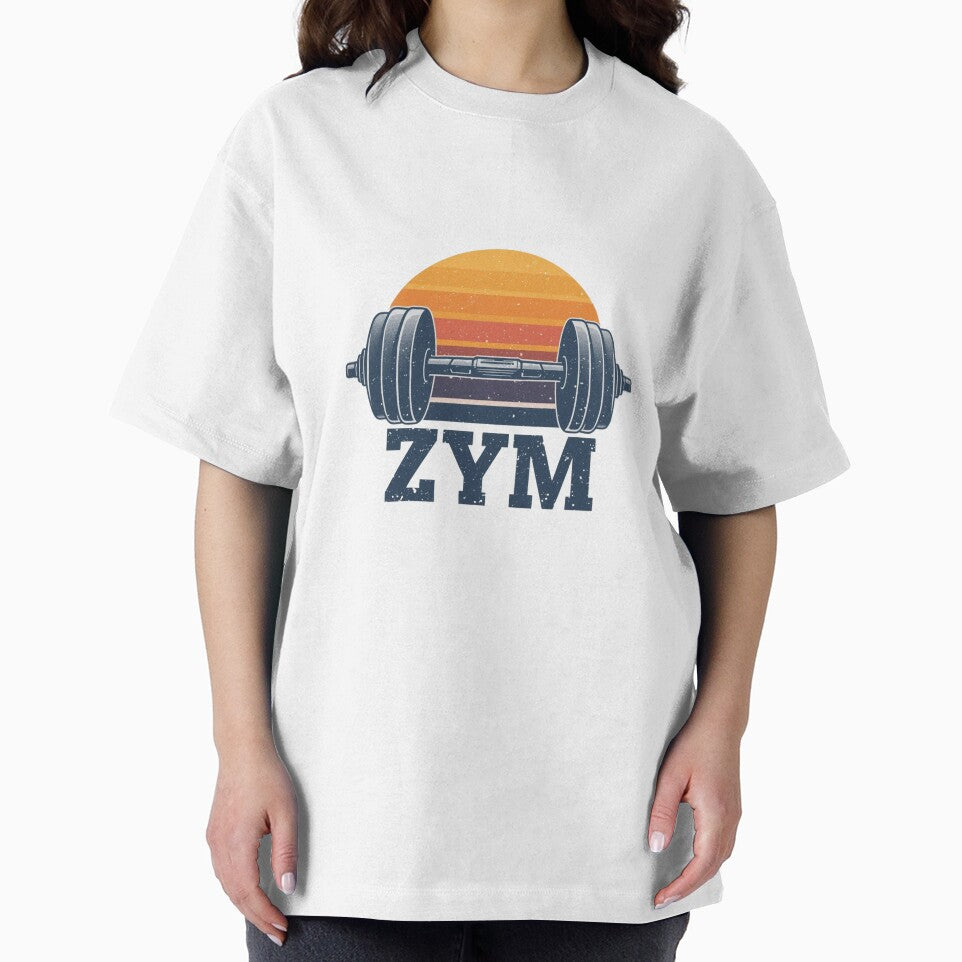 Retro ZYM Barbell Gym Tee by Kavya Art Hoodie, Sweatshirt | BlankRebels.com (Image 2)