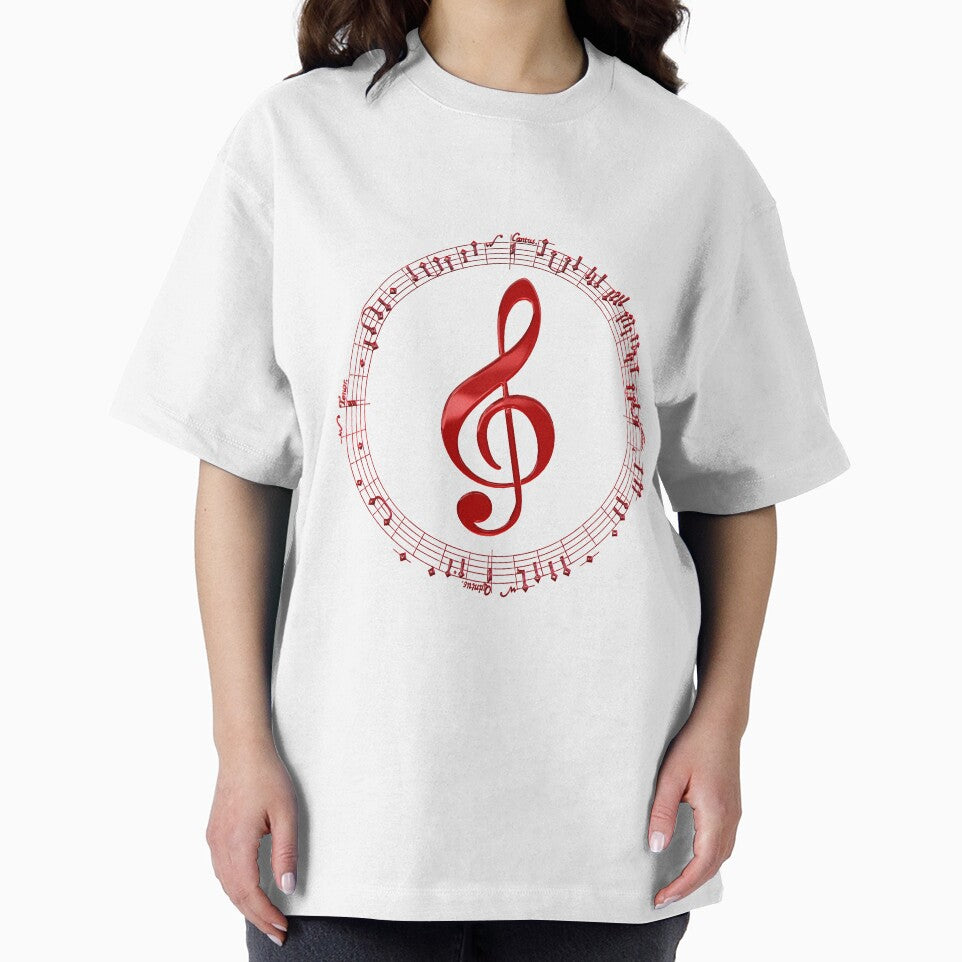 Red Treble Clef Inside Music Notes by CoolDoodles T-Shirts, Hoodie, Sweatshirt | BlankRebels.com (Image 2)