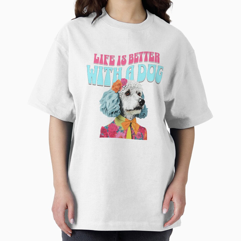 life is better with a dog - white doodle by KimRG T-Shirts, Hoodie, Sweatshirt | BlankRebels.com (Image 2)