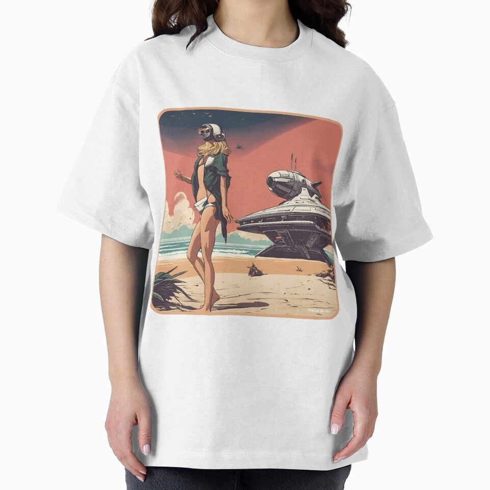 Scifi beach on Mars by Funktastic Designs T-Shirts, Hoodie, Sweatshirt | BlankRebels.com (Image 2)