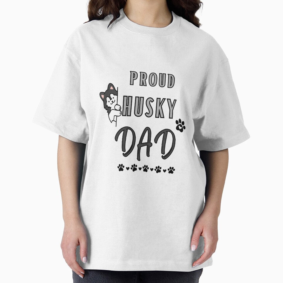 Proud Husky Dad Dog Lover Design by BrightVibe Collective