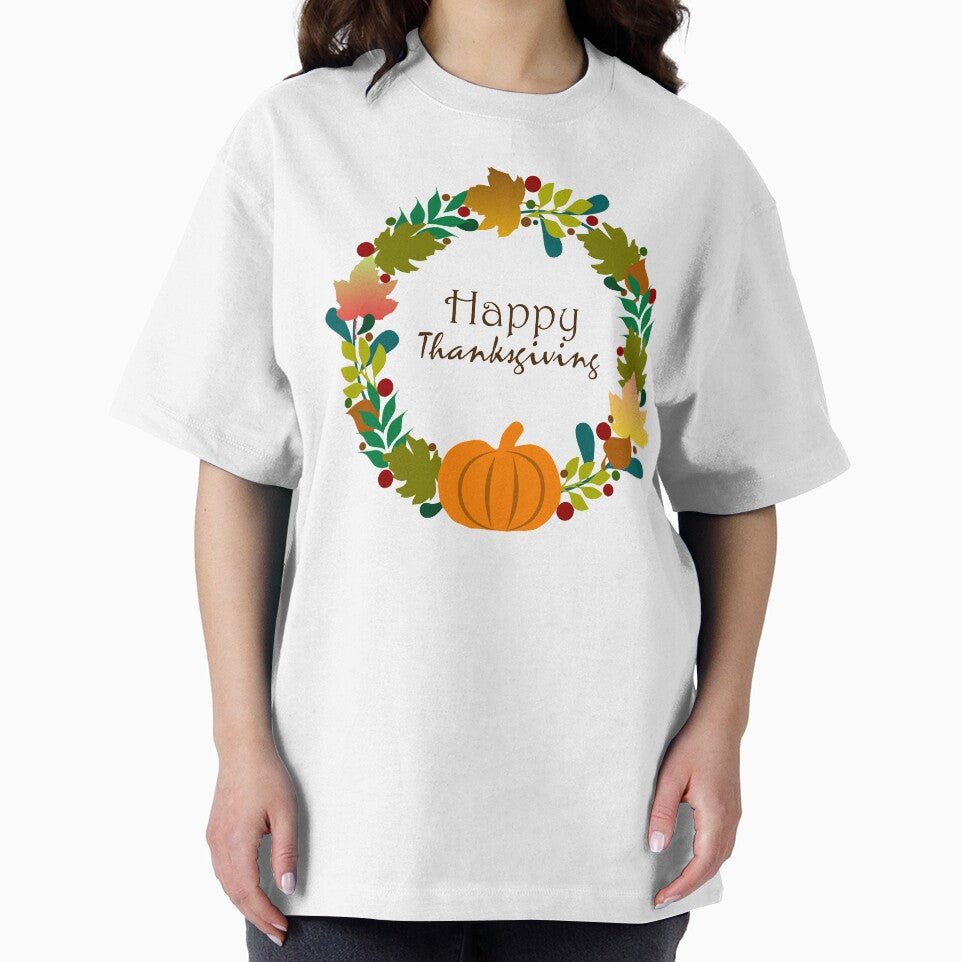 Thanksgiving Wreath With Pumpkin And Leaves by Oirabot T-Shirts, Hoodie, Sweatshirt | BlankRebels.com (Image 2)