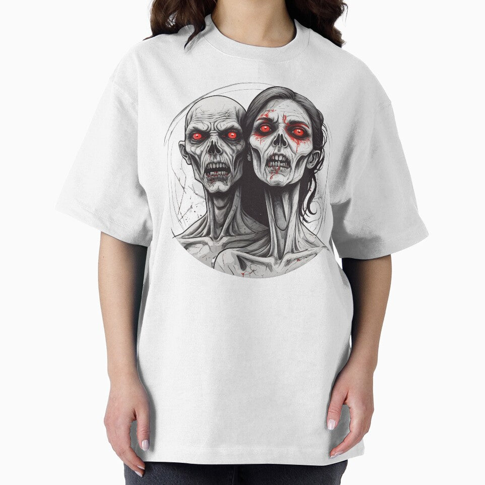 Zombie Couple - Bloody Couple Portrait by NightTimeJ T-Shirts, Hoodie, Sweatshirt | BlankRebels.com (Image 2)