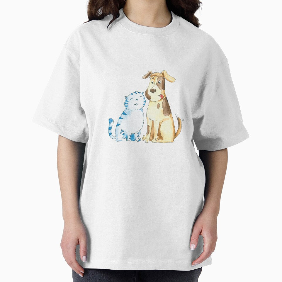 dog and cat watercolor by zarinestore