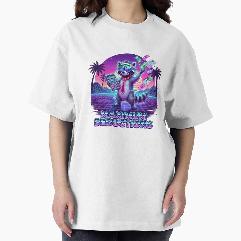 Maximum Deductions Vaporwave Raccoon by RaccoonCPA T-Shirts, Hoodie, Sweatshirt | BlankRebels.com (Image 2)