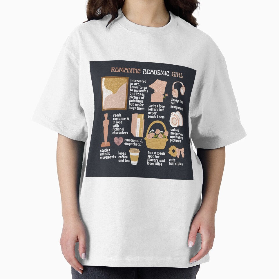 Romantic academic girl - Dark background by Athenasgirl T-Shirts, Hoodie, Sweatshirt | BlankRebels.com (Image 2)
