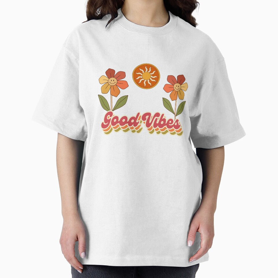 Good Vibes Retro Hippie Flowers by JadasArtDesigns T-Shirts, Hoodie, Sweatshirt | BlankRebels.com (Image 2)