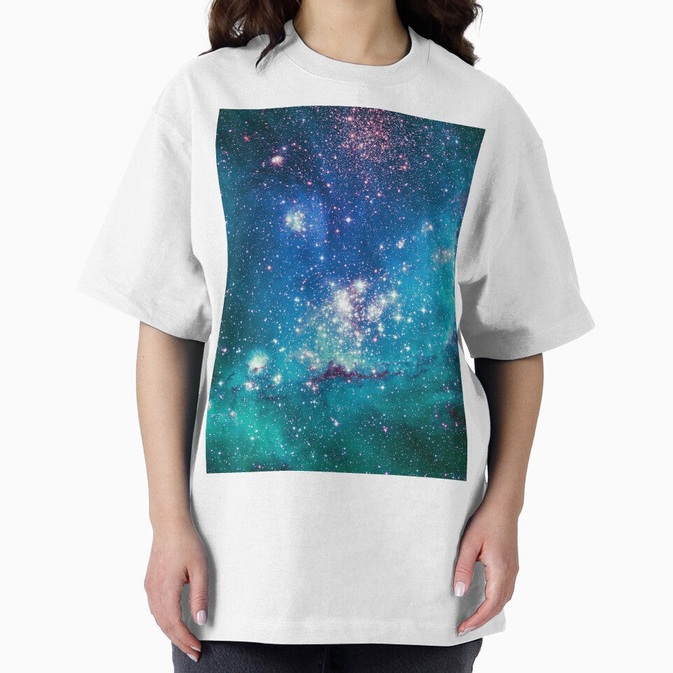 Turquoise Blue Star Galaxy, Cosmos by newburyboutique T-Shirts, Hoodie, Sweatshirt | BlankRebels.com (Image 2)