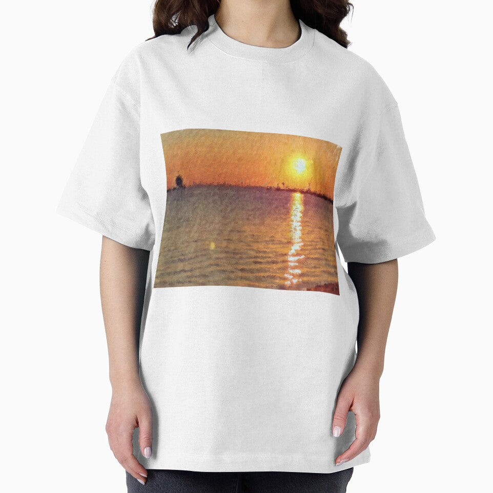 Impressionist Harbor Sunset by thechasbowie T-Shirts, Hoodie, Sweatshirt | BlankRebels.com (Image 2)