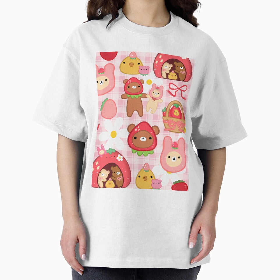 Kawaii Strawberry Bears by starbunnykawaii T-Shirts, Hoodie, Sweatshirt | BlankRebels.com (Image 2)