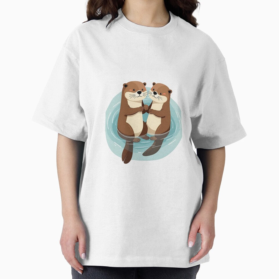 Cute Otters Holding Hands by VibeTCreations T-Shirts, Hoodie, Sweatshirt | BlankRebels.com (Image 2)