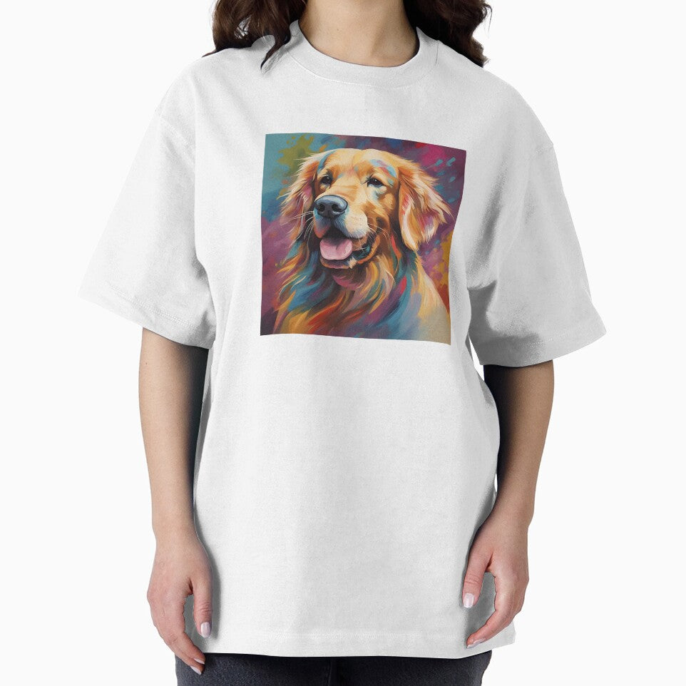 Golden Retriever Dog Color Painting by PetArt  ⭐⭐⭐⭐⭐ T-Shirts, Hoodie, Sweatshirt | BlankRebels.com (Image 2)