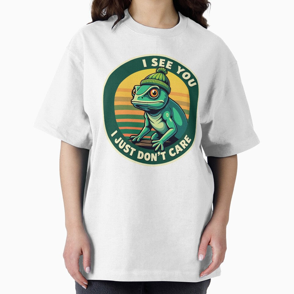 Grumpy Chameleon Sarcastic Introvert Quote Retro Sunset by The Grumpy Pet Club T-Shirts, Hoodie, Sweatshirt (Image 2)