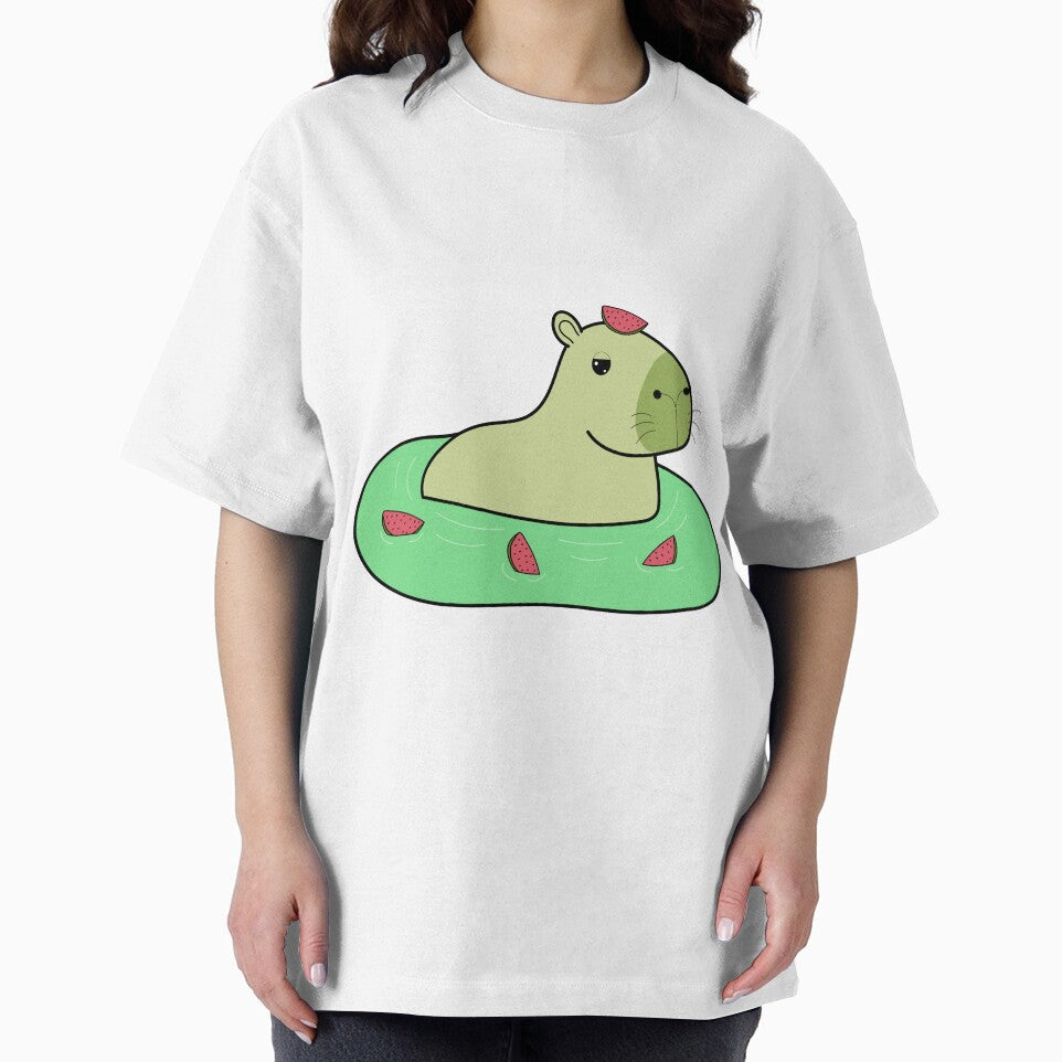 Kawaii Watermelon Capybara T-Shirts, Hoodie, Sweatshirt