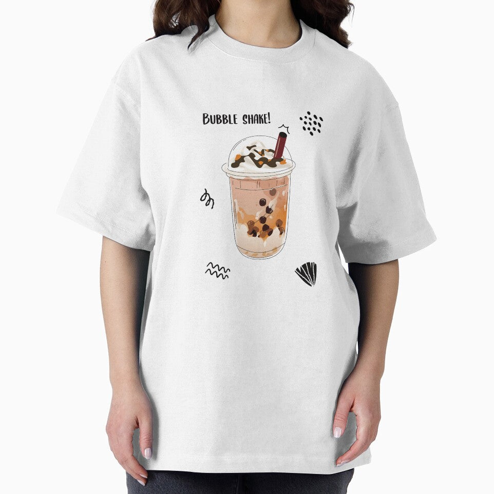 Women Cute Cartoon Bubble Boba Tea Unique and Delightful T-Shirt by MPDesignStudio Hoodie, Sweatshirt (Image 2)