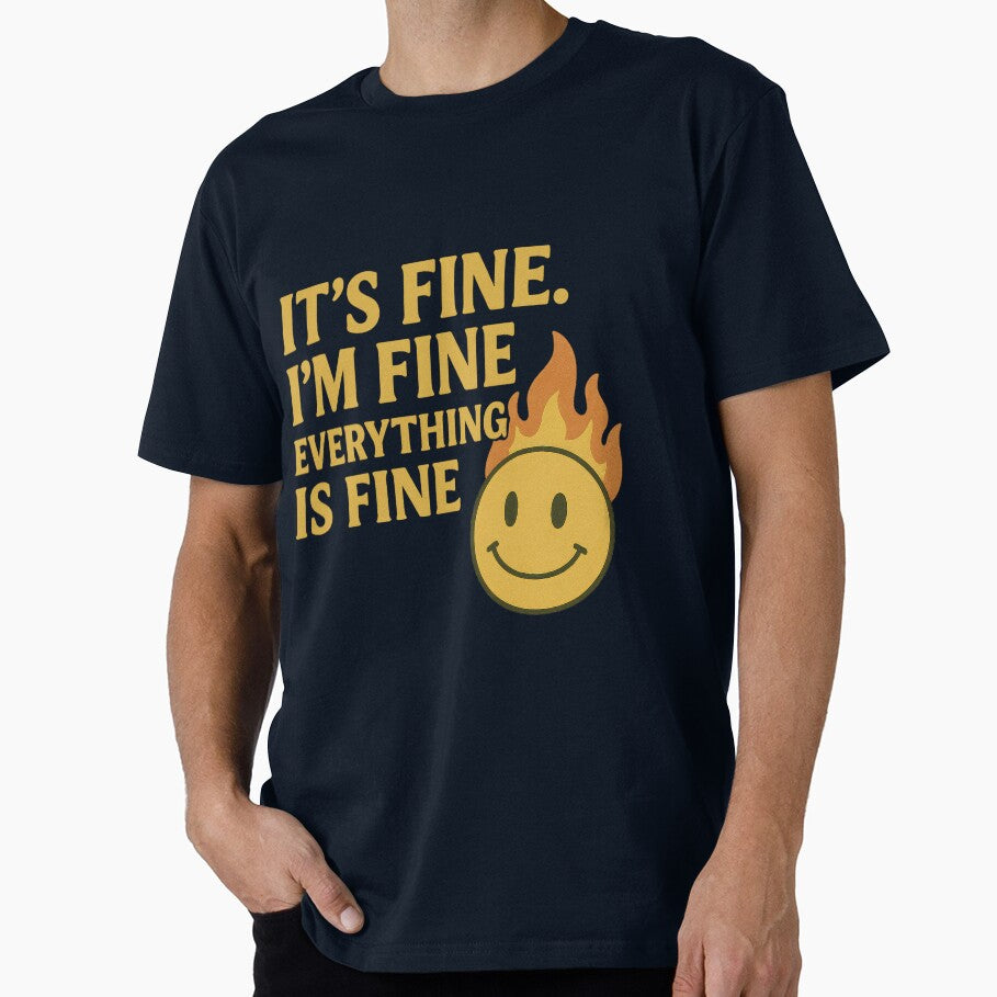 Funny Burning Smiley Everything Is Fine by ArtComixHaven T-Shirts, Hoodie, Sweatshirt | BlankRebels.com (Image 1)
