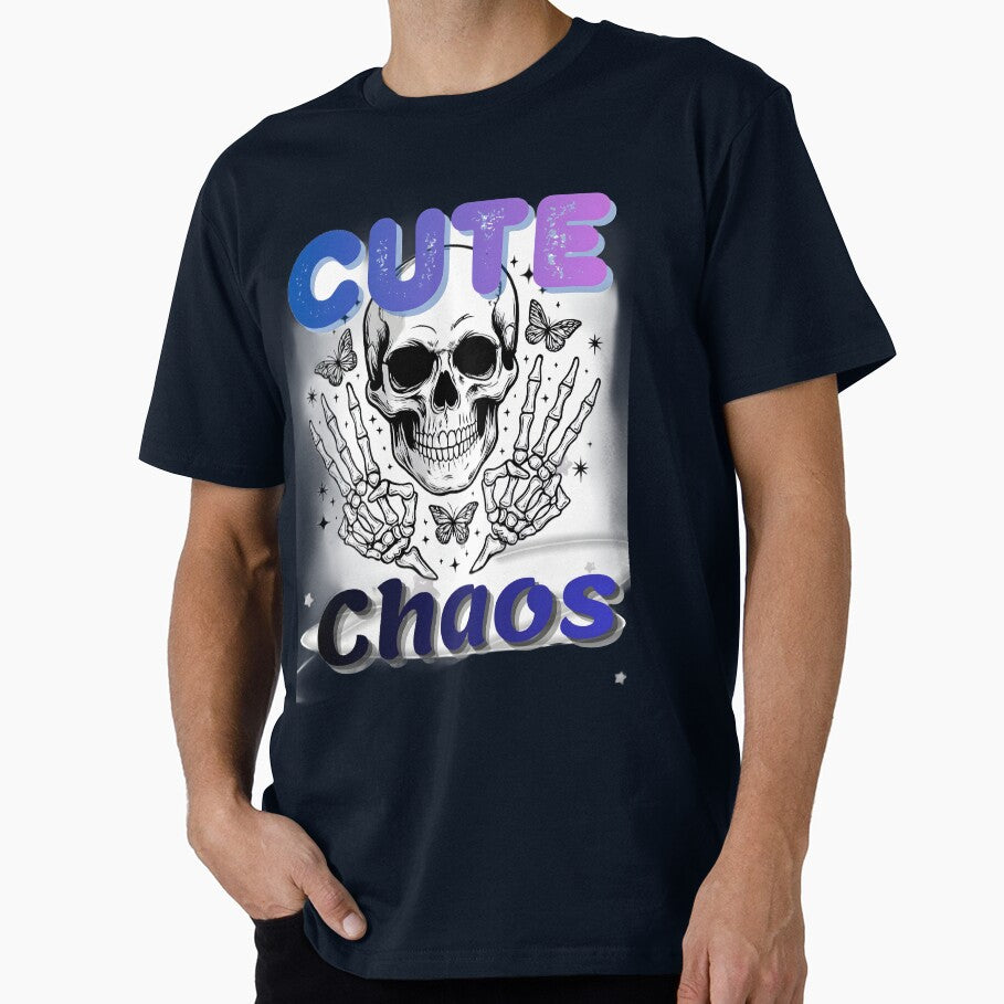 Cute Chaos – Pastel Goth Skull Peace Sign Aesthetic Design. by Artistry-Nadia T-Shirts, Hoodie, Sweatshirt (Image 1)