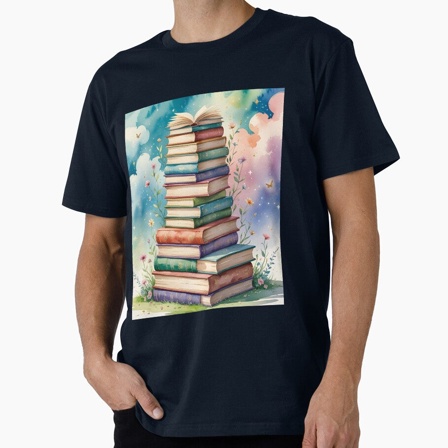 Beautiful pile of books- colorful books by Rosa-Alma T-Shirts, Hoodie, Sweatshirt | BlankRebels.com (Image 1)