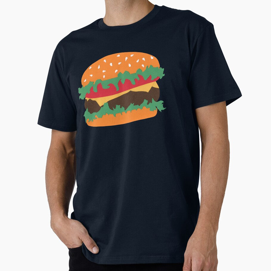 HAMBURGER Cheeseburger ORIGINAL PAPER ARTWORK Veggie Burger by Susan Prolman T-Shirts, Hoodie, Sweatshirt (Image 1)