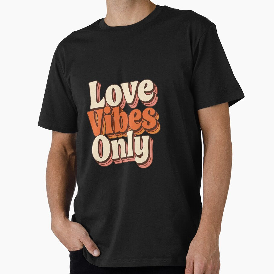 Retro Groovy Love Vibes Typography by Jagruti_Artzone T-Shirts, Hoodie, Sweatshirt | BlankRebels.com (Image 1)