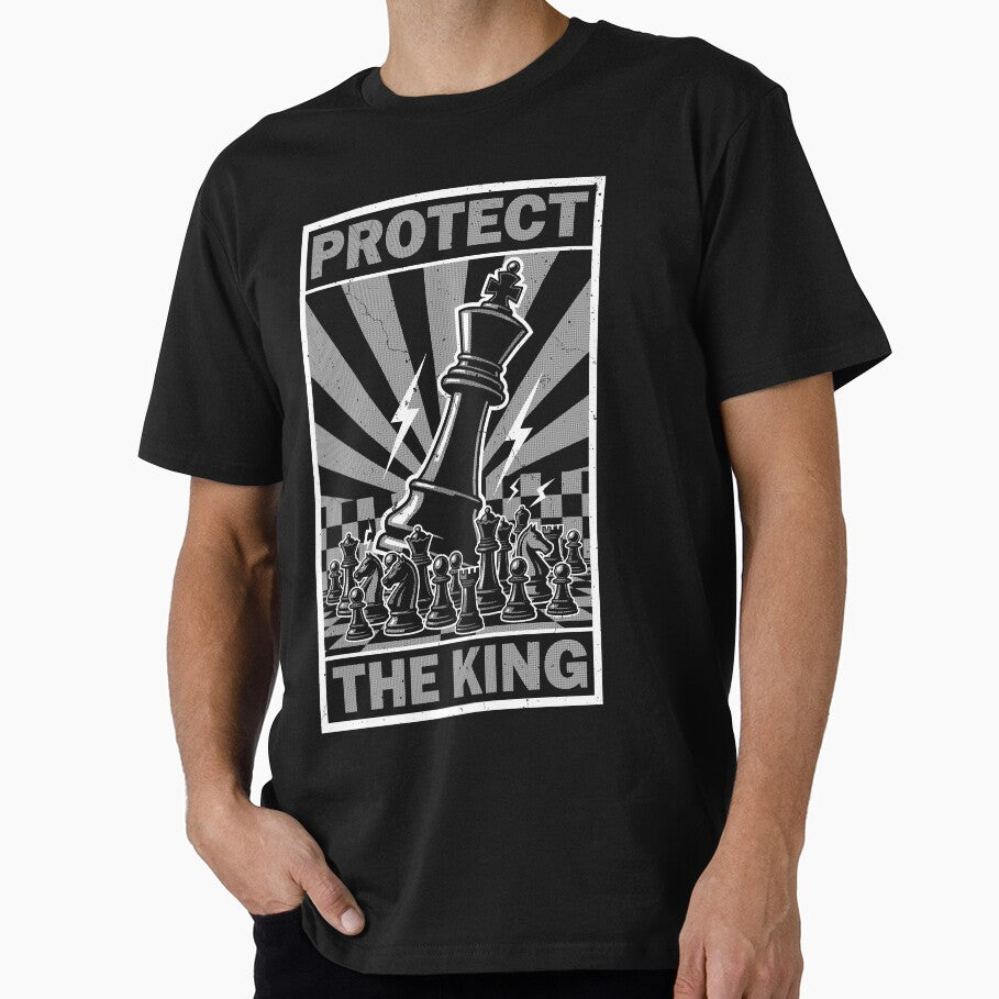 Vintage Chess Player Funny Propaganda Protect The King by GrandeDuc T-Shirts, Hoodie, Sweatshirt | BlankRebels.com (Image 1)