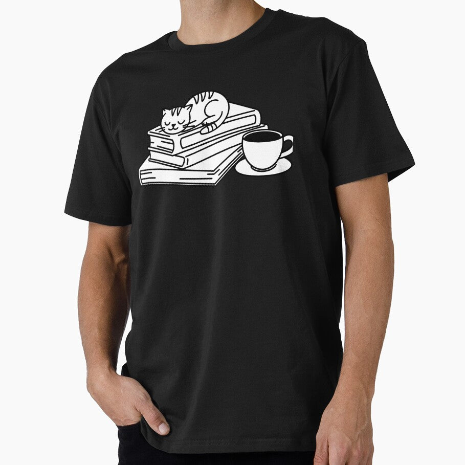 Cats Coffee Books by Shiningsticker8 T-Shirts, Hoodie, Sweatshirt | BlankRebels.com (Image 1)