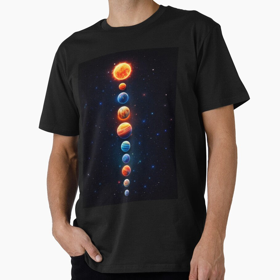 Solar System Minimal Space Art by Bizertart T-Shirts, Hoodie, Sweatshirt | BlankRebels.com (Image 1)