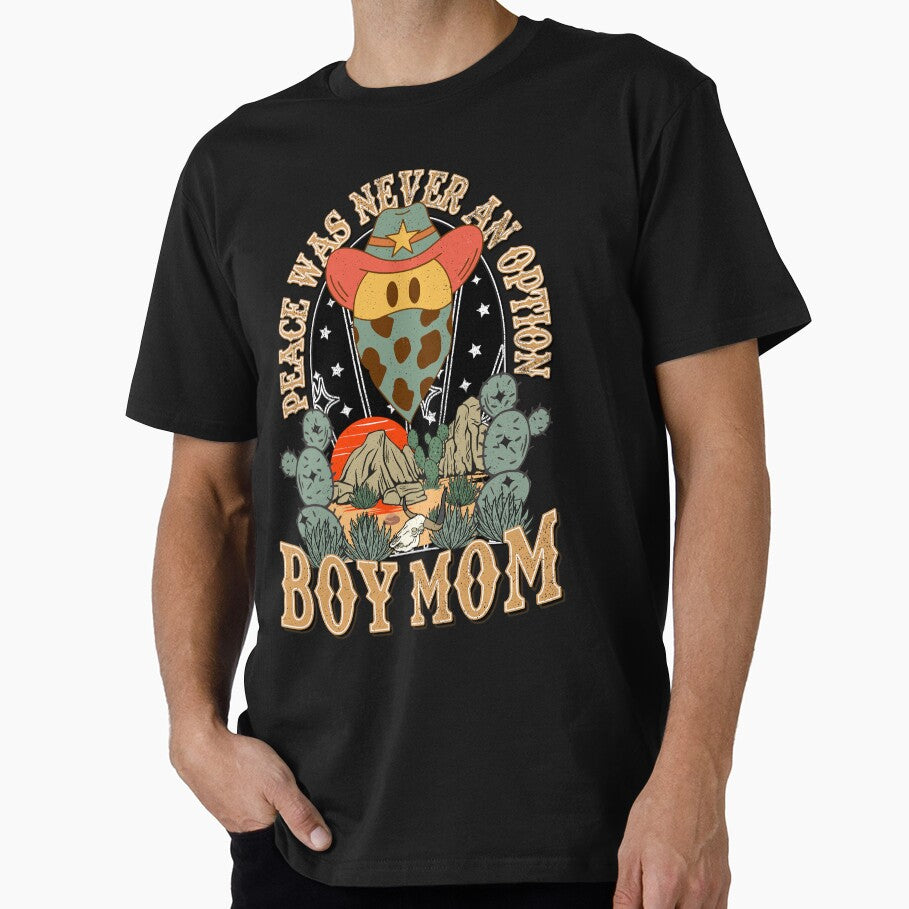 Boy Mom - Peace was Never an Option - funny Boy Mom by Lam Assia T-Shirts, Hoodie, Sweatshirt | BlankRebels.com (Image 1)