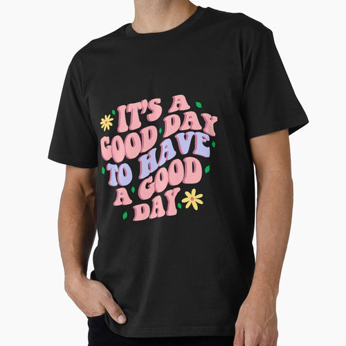 It's A Good Day To Have A Good DayPNG , Retro Quote PNG, Wavy Text PNG, Motivational PNG, Retro Png, Trendy by... (Image 1)