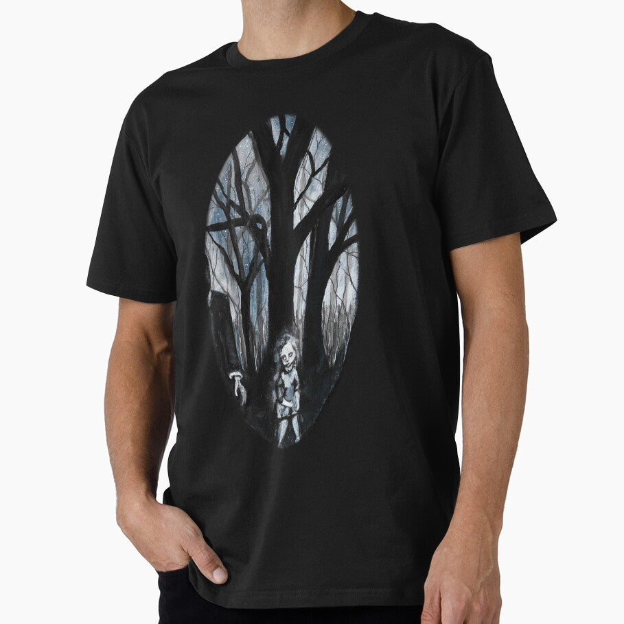 Creepy Forest- dark eerie forest drawing by DelilahArts T-Shirts, Hoodie, Sweatshirt | BlankRebels.com (Image 1)
