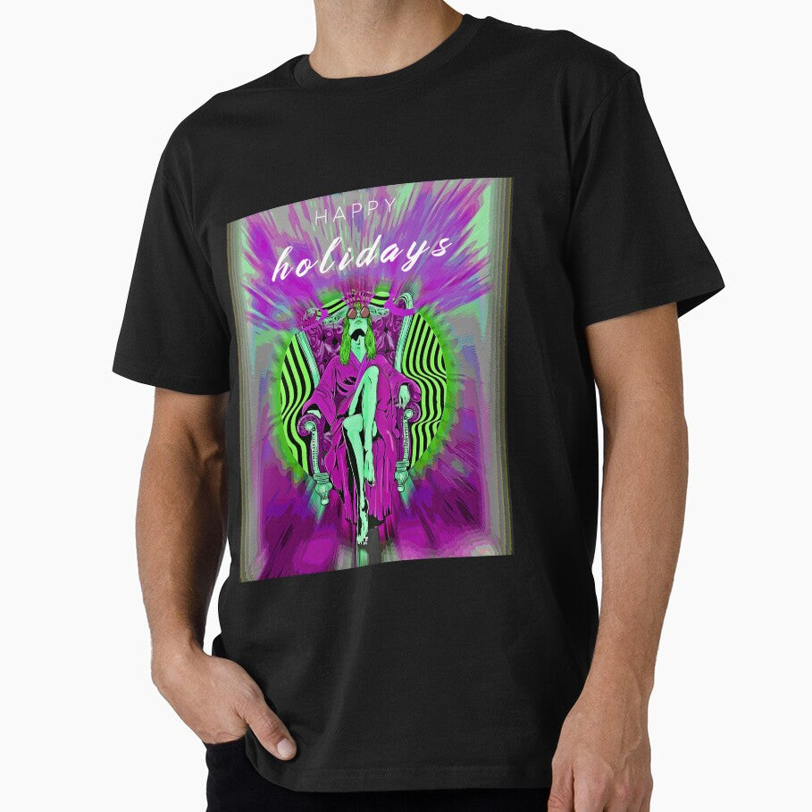 Happy Holidays – Psychedelic Neon Surreal Art by ANIARTONLINE T-Shirts, Hoodie, Sweatshirt | BlankRebels.com (Image 1)