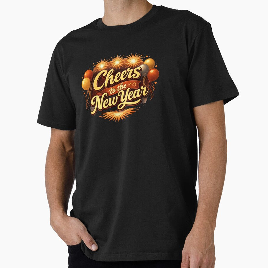 Cheers to the New Year – Vintage Retro New Year Typography Design by phiawdesign9 T-Shirts, Hoodie, Sweatshirt (Image 1)