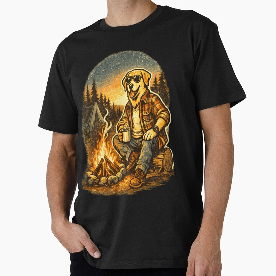 Camping Labrador Dad – Retro Campfire Coffee by PawPrintCustom T-Shirts, Hoodie, Sweatshirt | BlankRebels.com (Image 1)