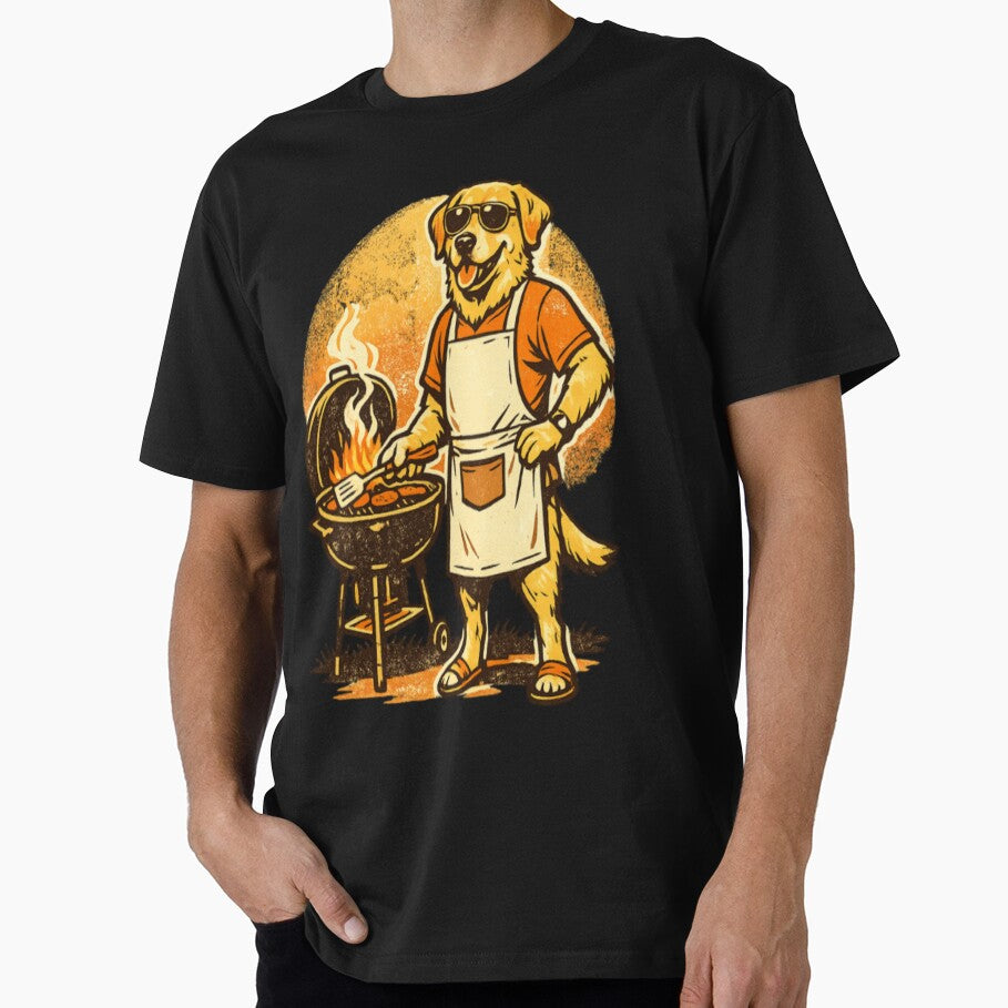 BBQ Labrador Dad Retro Grill Gift by PawPrintCustom T-Shirts, Hoodie, Sweatshirt | BlankRebels.com (Image 1)