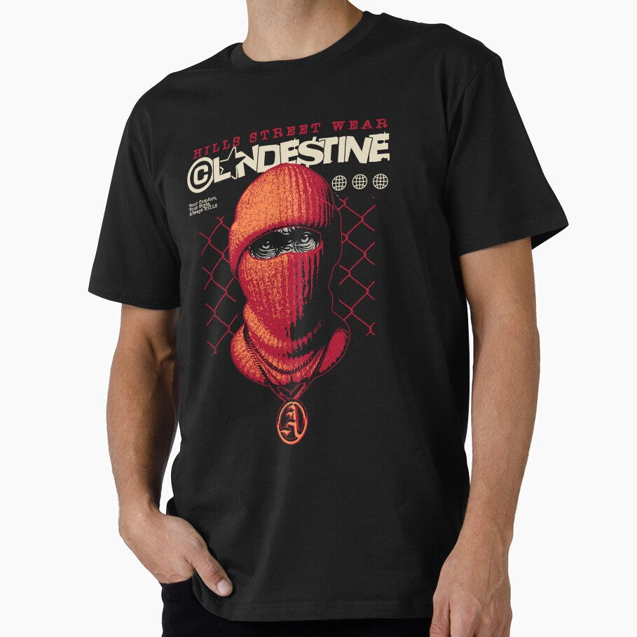 Clandestine T-Shirt | Y2K & Street Style T-Shirt by Hills-store Hoodie, Sweatshirt | BlankRebels.com (Image 1)