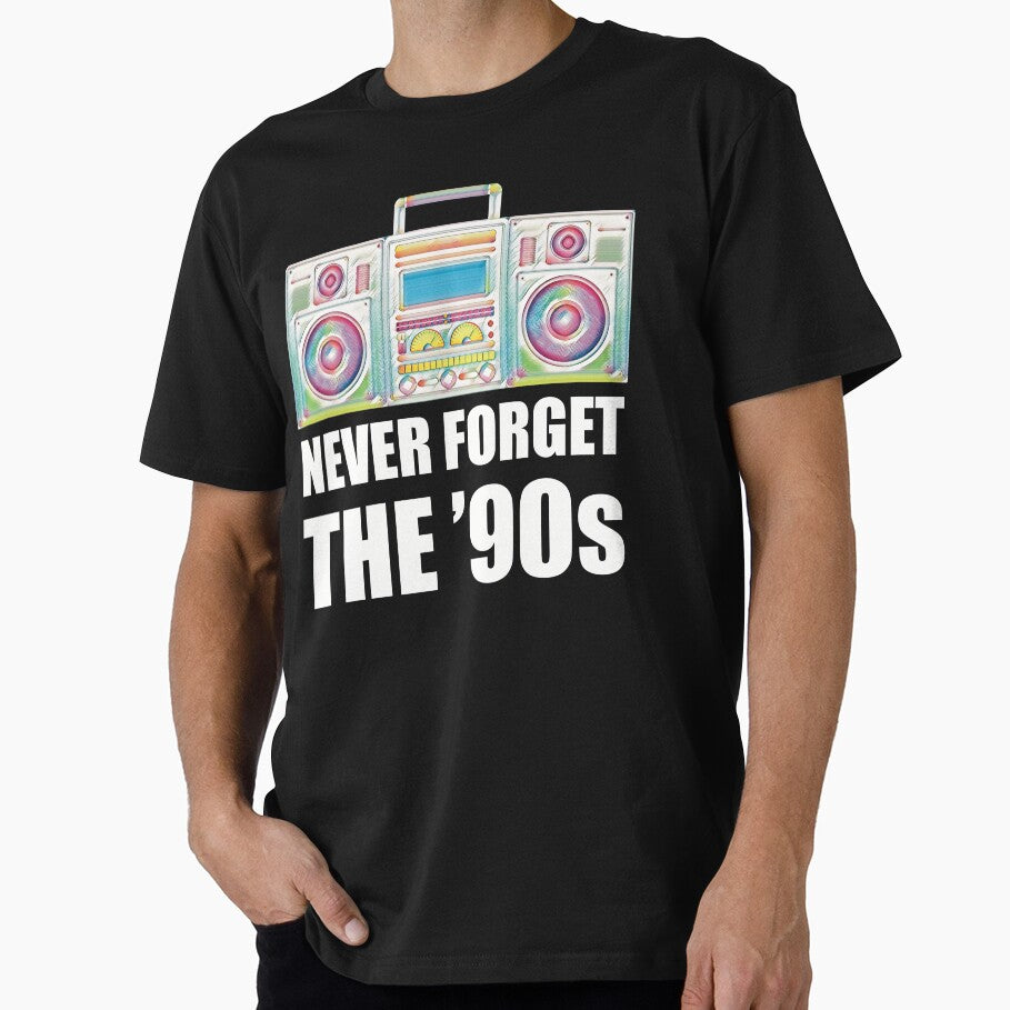 Never Forget The 90s Vintage Retro Music Cassette Tape Player 1990 s Radio by PrettyLittlePic T-Shirts, Hoodie,... (Image 1)