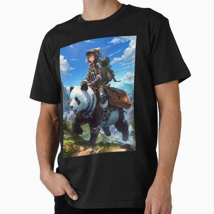 Anime boy traveling on panda by TheArtistOf2022 T-Shirts, Hoodie, Sweatshirt | BlankRebels.com (Image 1)