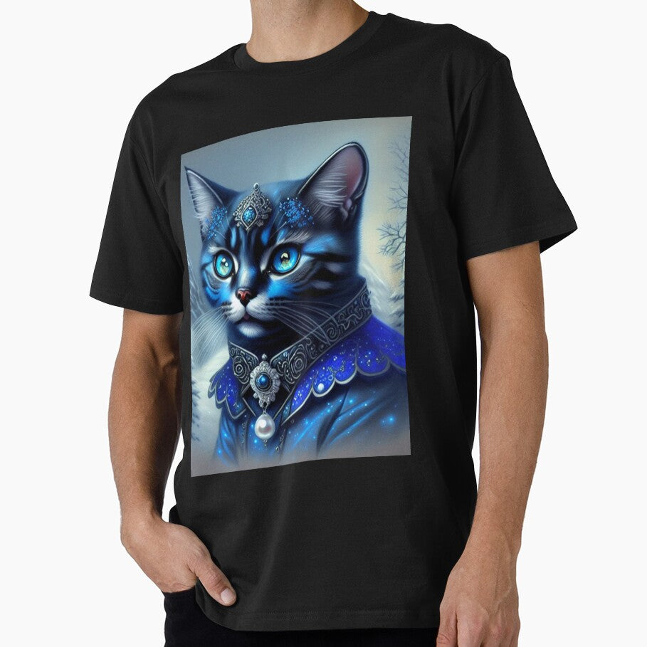 Mystical and Majestic: A Jewel-Encrusted Gothic Cat Art Print by Nocturne  Paws T-Shirts, Hoodie, Sweatshirt (Image 1)