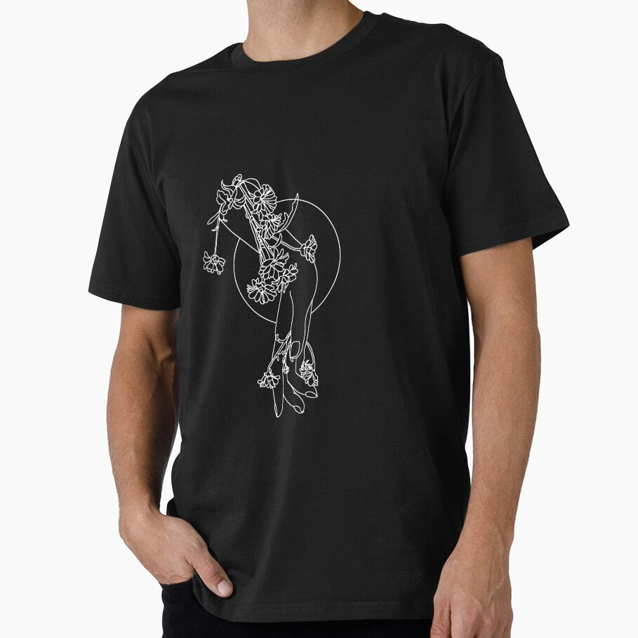 Hand and flowers line art by HereForTheArt T-Shirts, Hoodie, Sweatshirt | BlankRebels.com (Image 1)