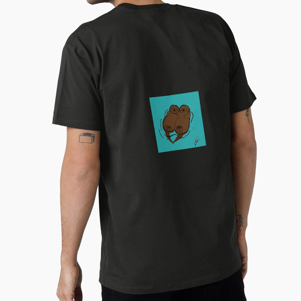 Otters holding hands by Poppy-stickers T-Shirts, Hoodie, Sweatshirt | BlankRebels.com (Image 1)
